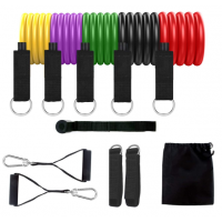 Factory Price Rubber 11pcs Fitness Ankle Non Slip Exercise Resistance Tube Resistance Band