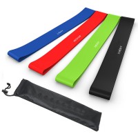 Custom Printed logo Natural Latex Mini Resistance Band Training Bands Set With Loop