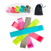 100% Natural Latex Colorful Yoga Mini Resistance Training Bands Set With Loop